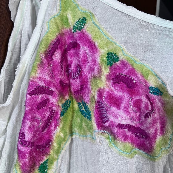 White Ruffled Button-Down Top - Picture 4 of 6